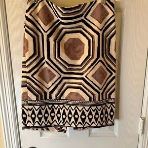 💙3/$20 LOFT Geometric Pencil Skirt in Black and Brown